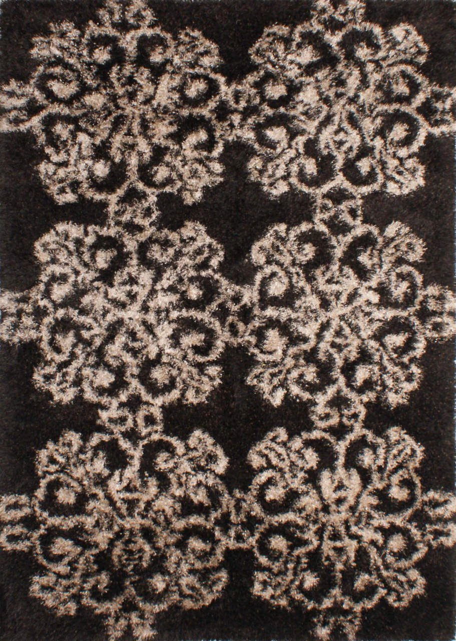 Siyah Beyaz Shaggy Halı