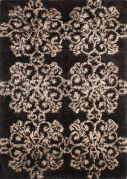 Siyah Beyaz Shaggy Halı