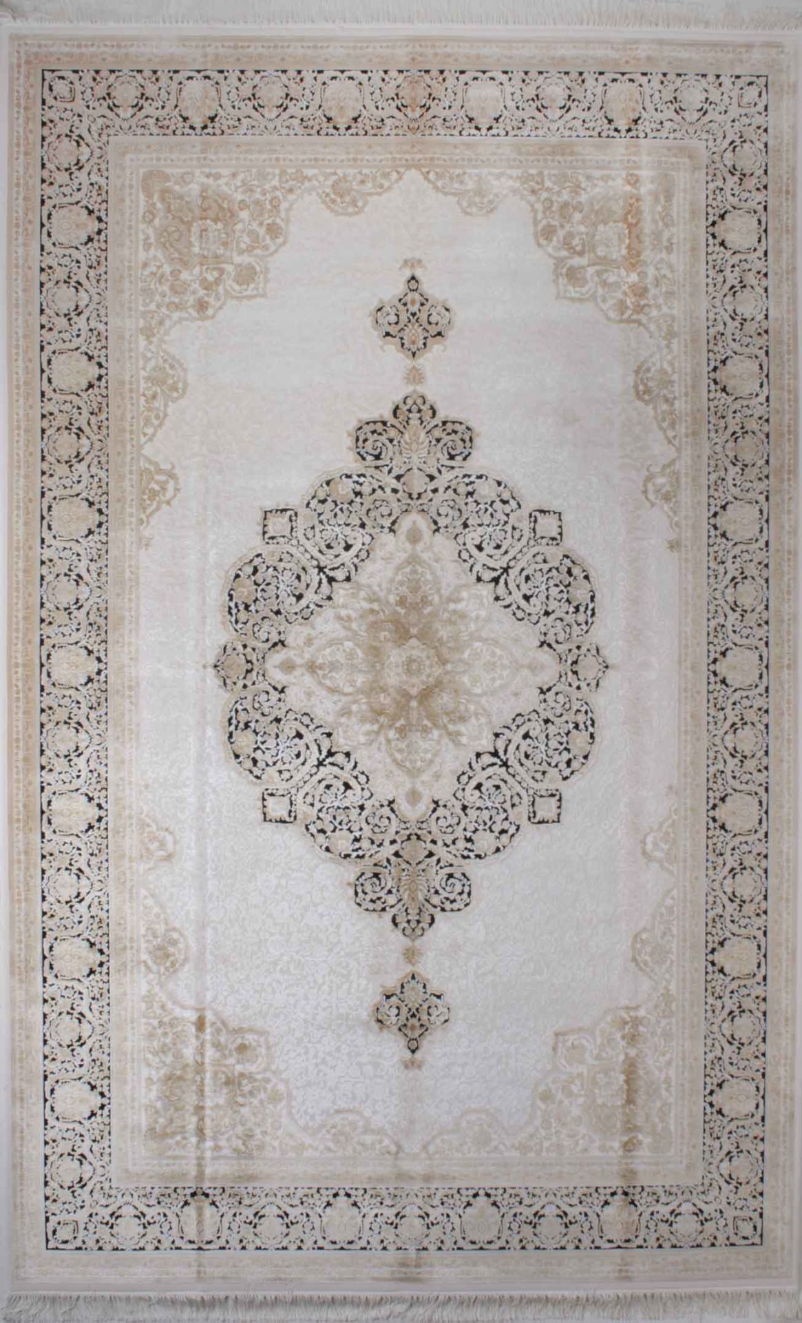 Madalyon Desenli Şık Bambu Halı