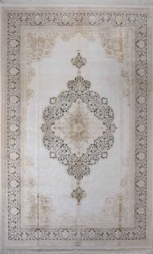 Madalyon Desenli Şık Bambu Halı