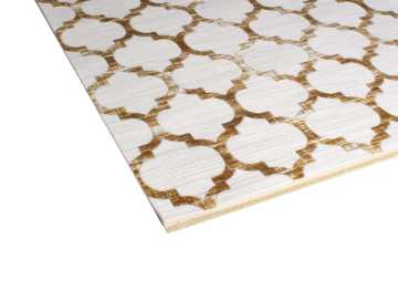 Yellow Pattern White Moroccan Carpet