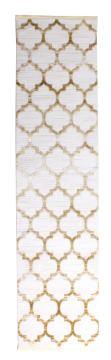Yellow Pattern White Moroccan Carpet