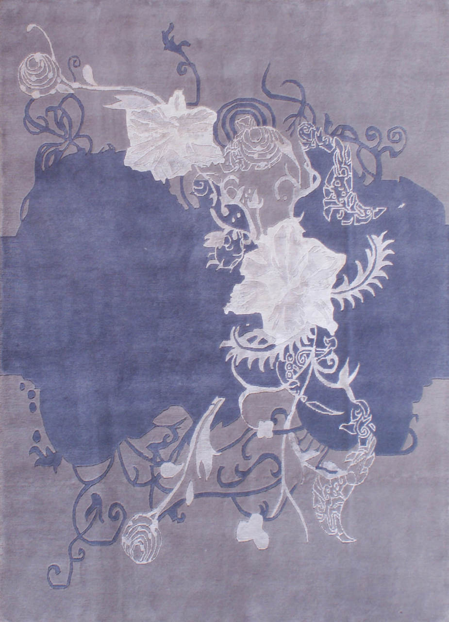 Özel İpek Motifli Modern Salon Halısı 1.70 x 2.40