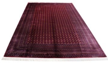 Afgan Bordo Buhara Desenli Makine Halısı