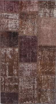 Kahverengi Patchwork Halı