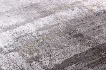 Beyaz Parlak Desenli Bambu Halı