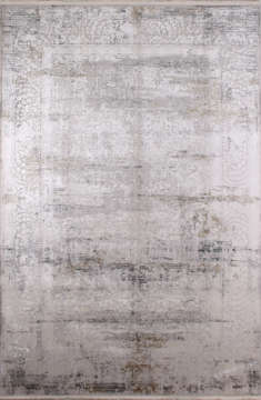 Beyaz Parlak Desenli Bambu Halı