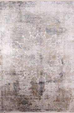 Ortası Motifli Açık Renk Bambu Halı