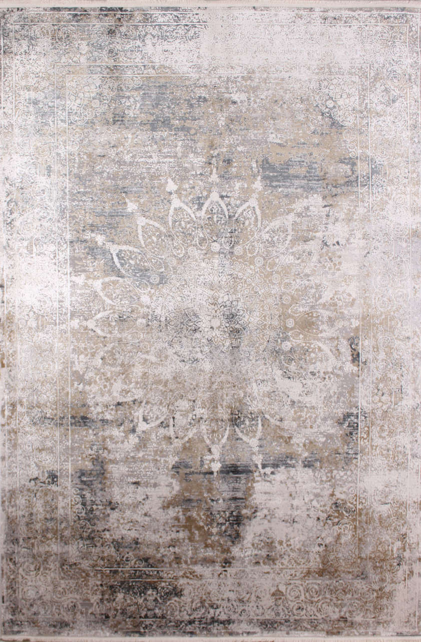 Ortası Motifli Açık Renk Bambu Halı 2.00 x 2.90