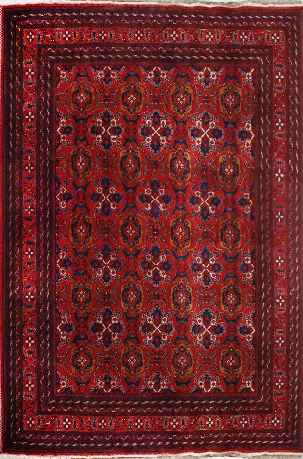 Serpme Desenli Afgan El Halısı