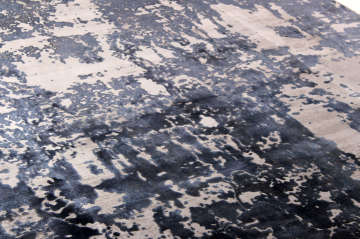 Lacivert Desenli Modern Bambu Halı 2.00 x 2.90