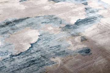 Bulut Desenli Bambu Halı