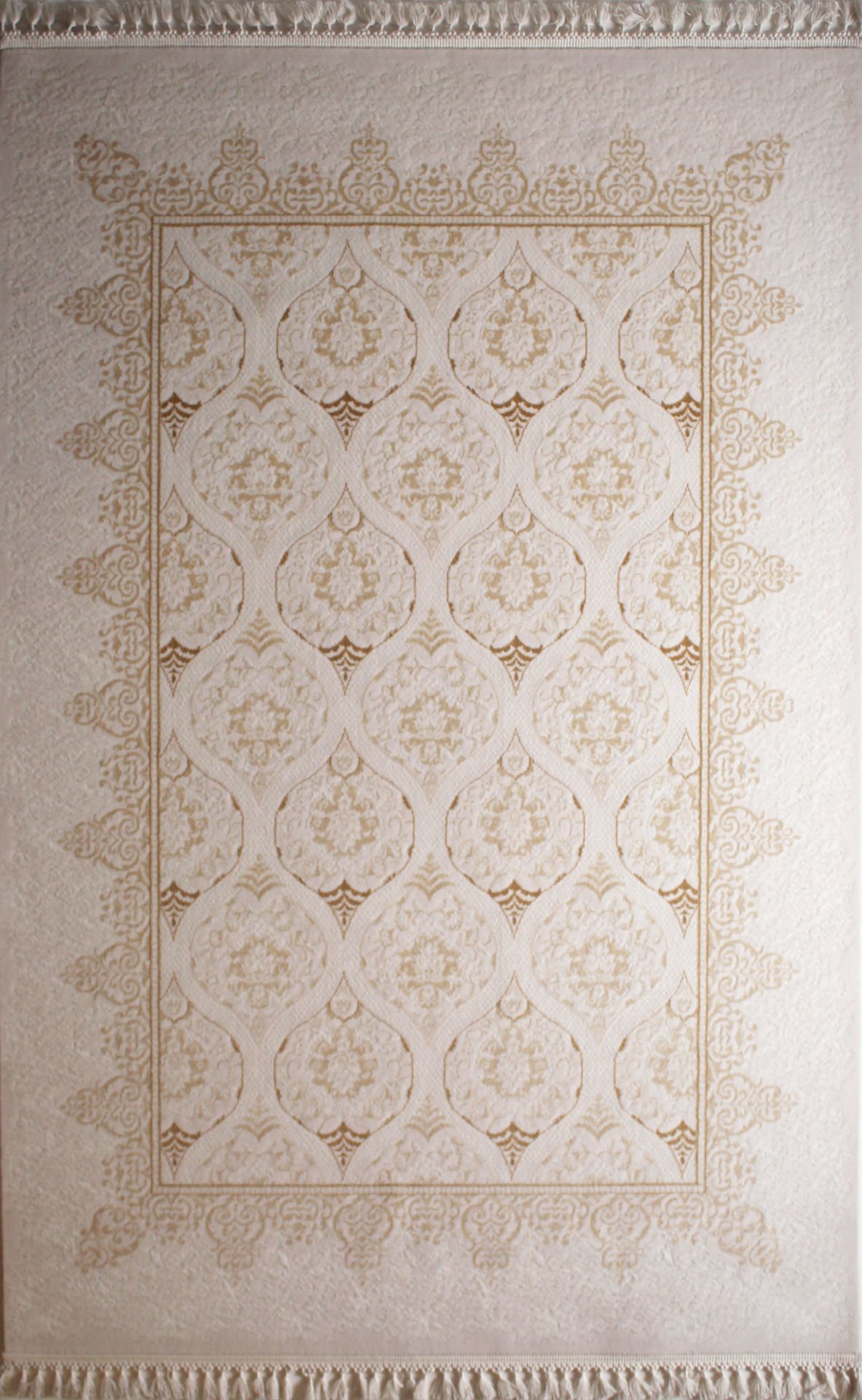 Krem Rengi Klasik Makine Halısı