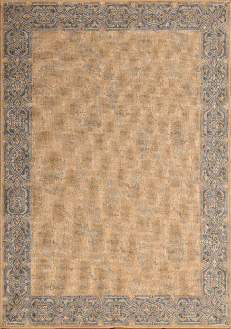 Kenarı Mavi Hasır Halı