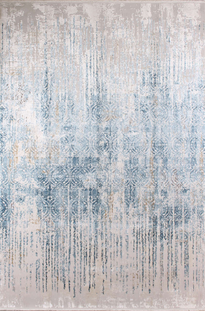 Mavi Detaylı Bambu Salon Halısı 2.00 x 2.90