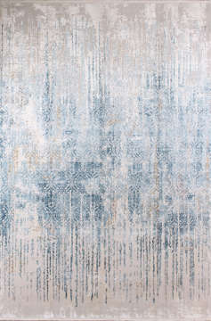 Mavi Detaylı Bambu Salon Halısı 2.00 x 2.90