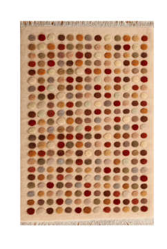 Pastel Ponponlu Yün Halı