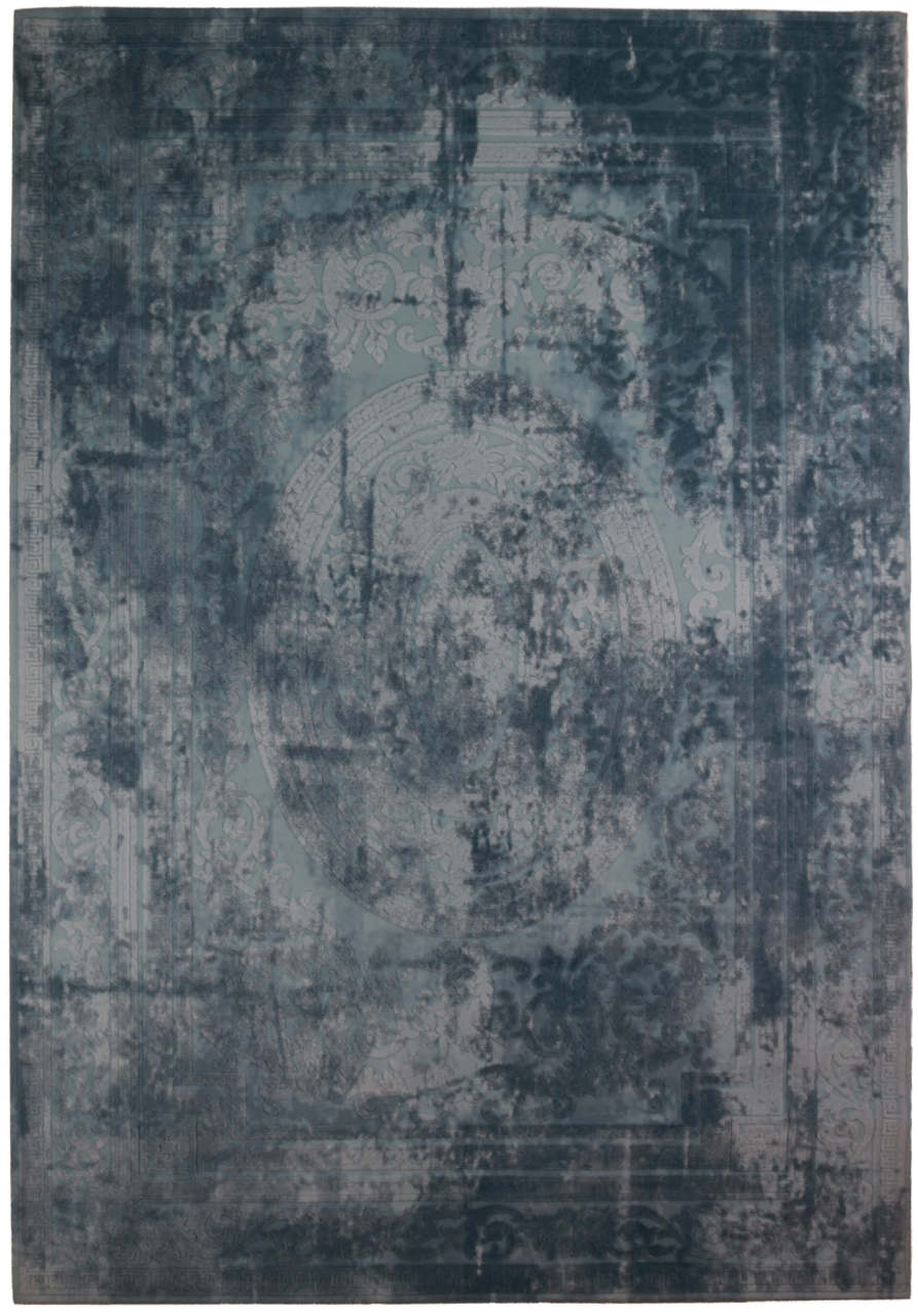 Mavi Silik Desenli Halı