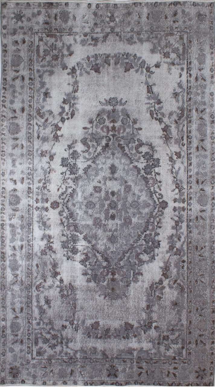 Kabartmalı Gri Retro Halı