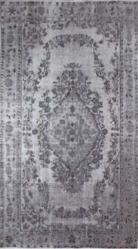 Kabartmalı Gri Retro Halı