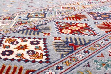 Gri Renk Kilim Desen Yün Makine Halısı