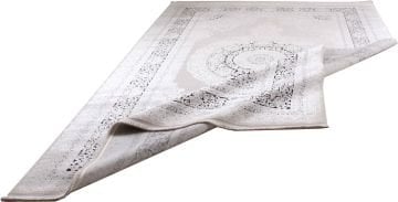 Klasik Desenli Antrasit Bambu Halı