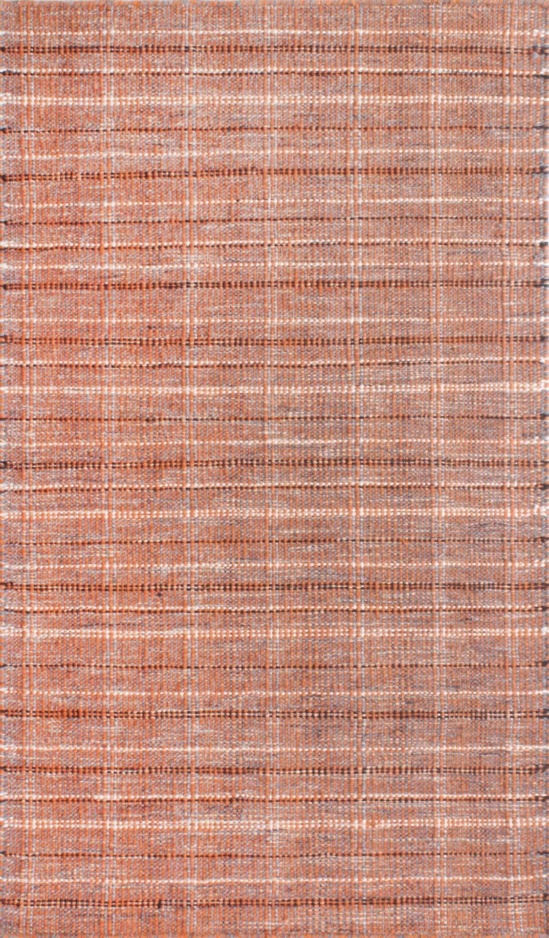 Turuncu Ekoseli El Dokuma Kilim