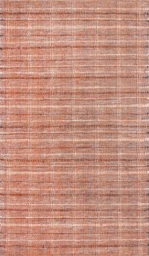Turuncu Ekoseli El Dokuma Kilim