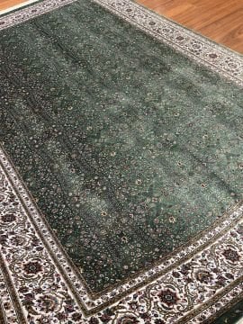 Yağ Yeşili Hereke Desen Bambu Halısı
