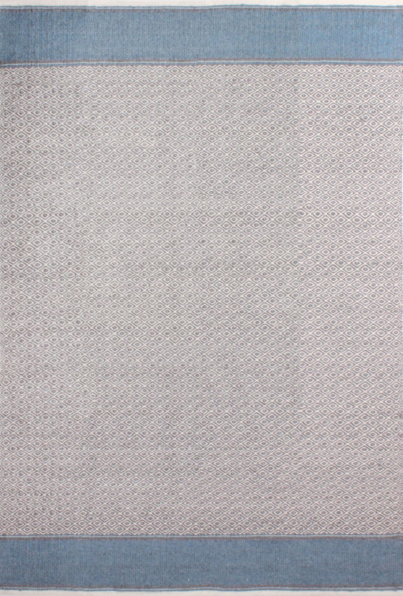 Mavi Modern El Dokuması Kilim