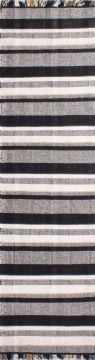 Siyah Beyaz Detaylı El Dokuması Kilim
