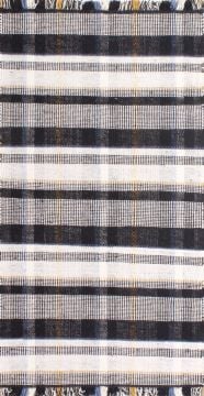 Siyah Beyaz Detaylı El Dokuması Kilim