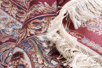 Bordo Bambu İpek Salon Halısı