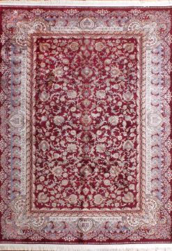 Bordo Bambu İpek Salon Halısı