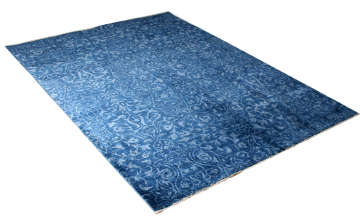 Parlak Lacivert Overdye Halı