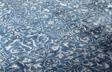 Parlak Lacivert Overdye Halı