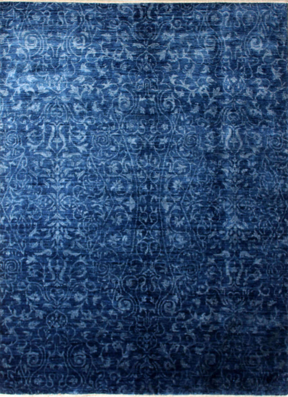 Parlak Lacivert Overdye Halı