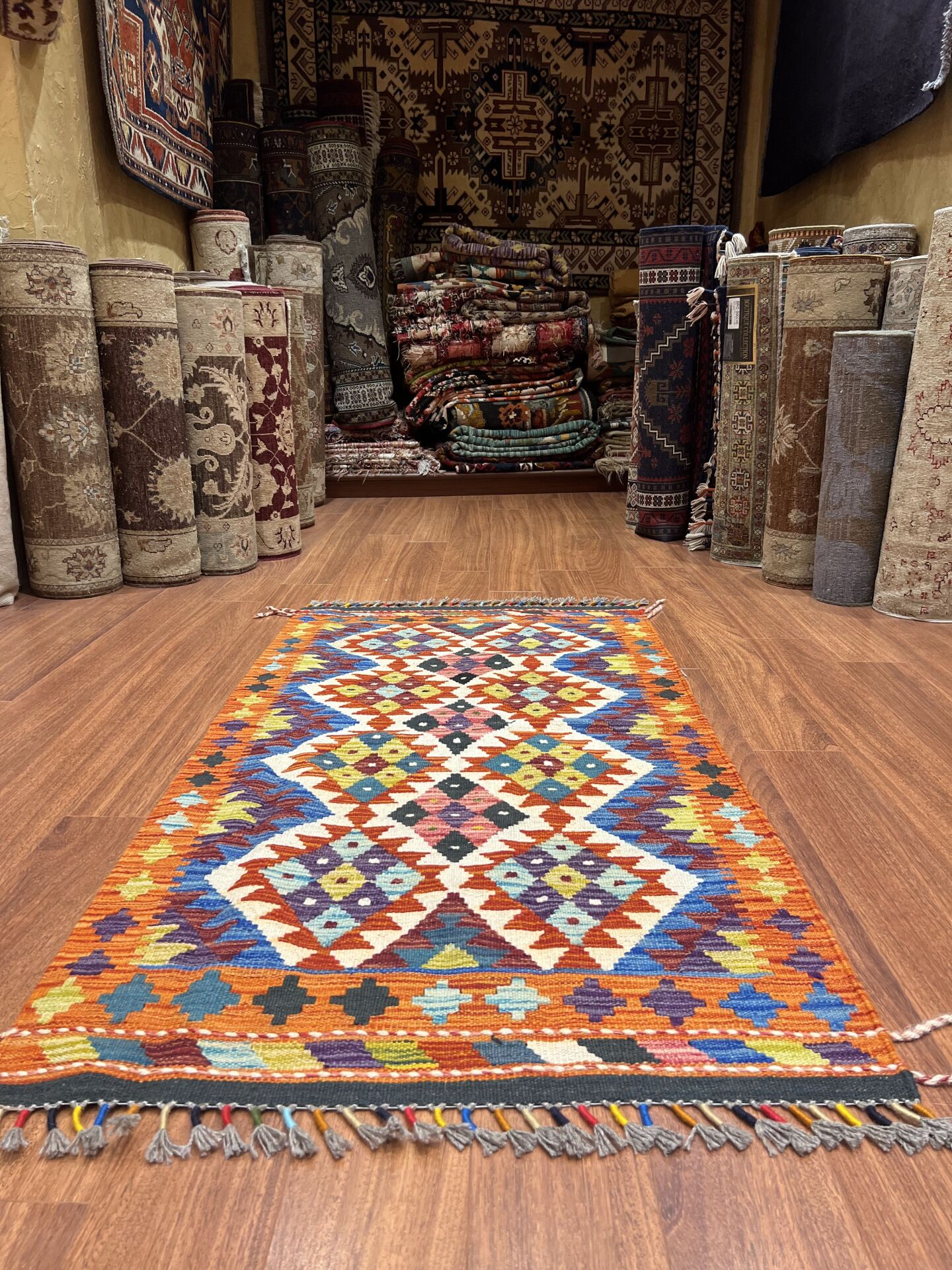 Küçük Boy Renkli Dokuma  Kilim