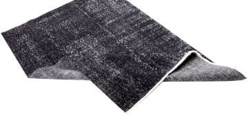 Düz Desensiz Eskitme Siyah Halı