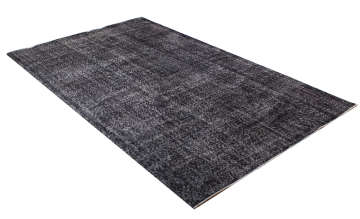 Desensiz Eskitme Siyah Halı