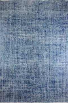 Büyük Boy Desensiz Eskitme Mavi Halı