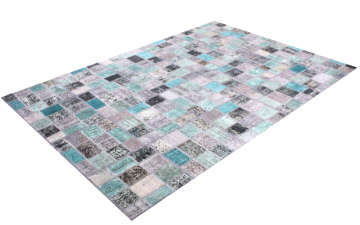 Siyah Yeşil Patchwork Halı 1.70 x 2.40