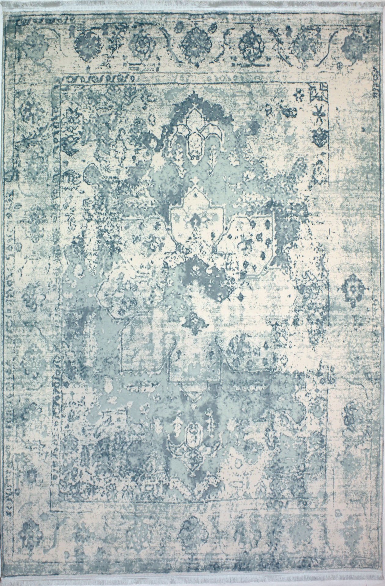 Mavi Renk Eskitme Makine Halısı