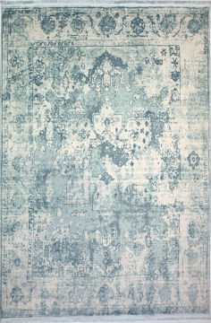 Mavi Renk Eskitme Makine Halısı