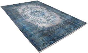 Turkuaz Renkli Modern Bambu Halı