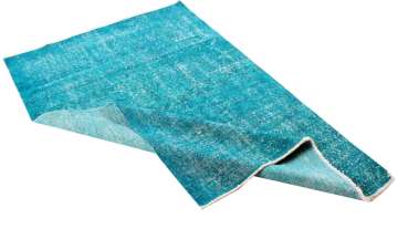 Straight fluted plain turquoise carpet
