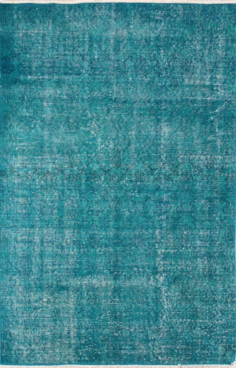 Düz Desensiz Tıraşlanmış Turkuaz Halı 1.20 x 1.80