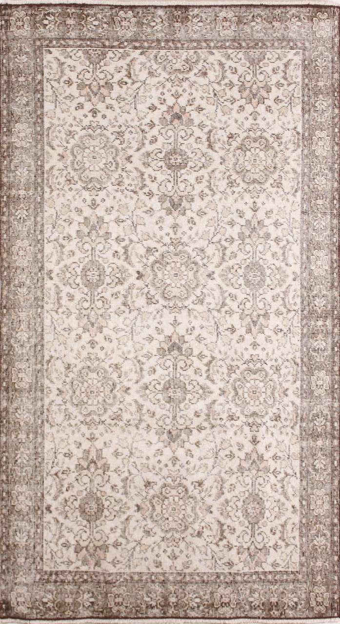 Krem Kahve Desenli Tıraşlanmış Halı