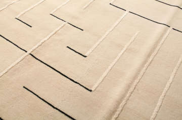 İpek Şeritli Tasarım Halı