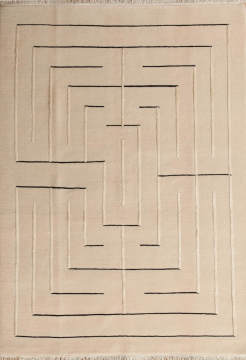 İpek Şeritli Tasarım Halı